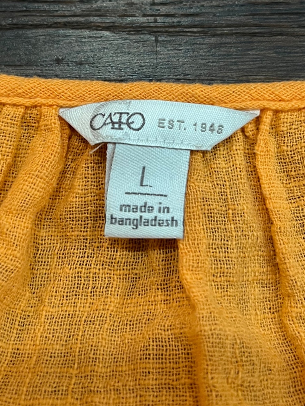 Orange Ruffle Tunic Top L Beach Flowy Fairy Cottage Boho Feminine Summer Resort - Picture 6 of 8